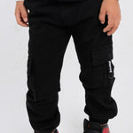 Black Cargo Pants - Ourkids - Playmore