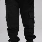 Black Cargo Pants - Ourkids - Playmore