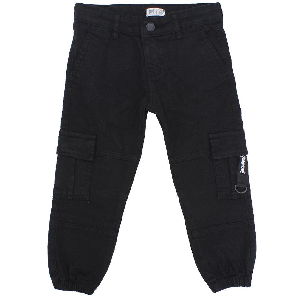 Black Cargo Pants - Ourkids - Playmore