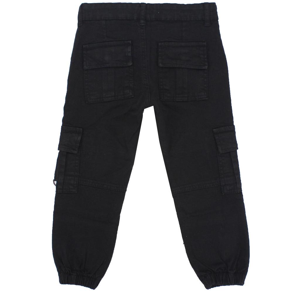 Black Cargo Pants - Ourkids - Playmore