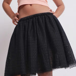 Black Dotted Ruffled Skirt - Ourkids - Playmore