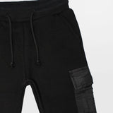 Black Fleeced Sweatpants - Ourkids - Playmore