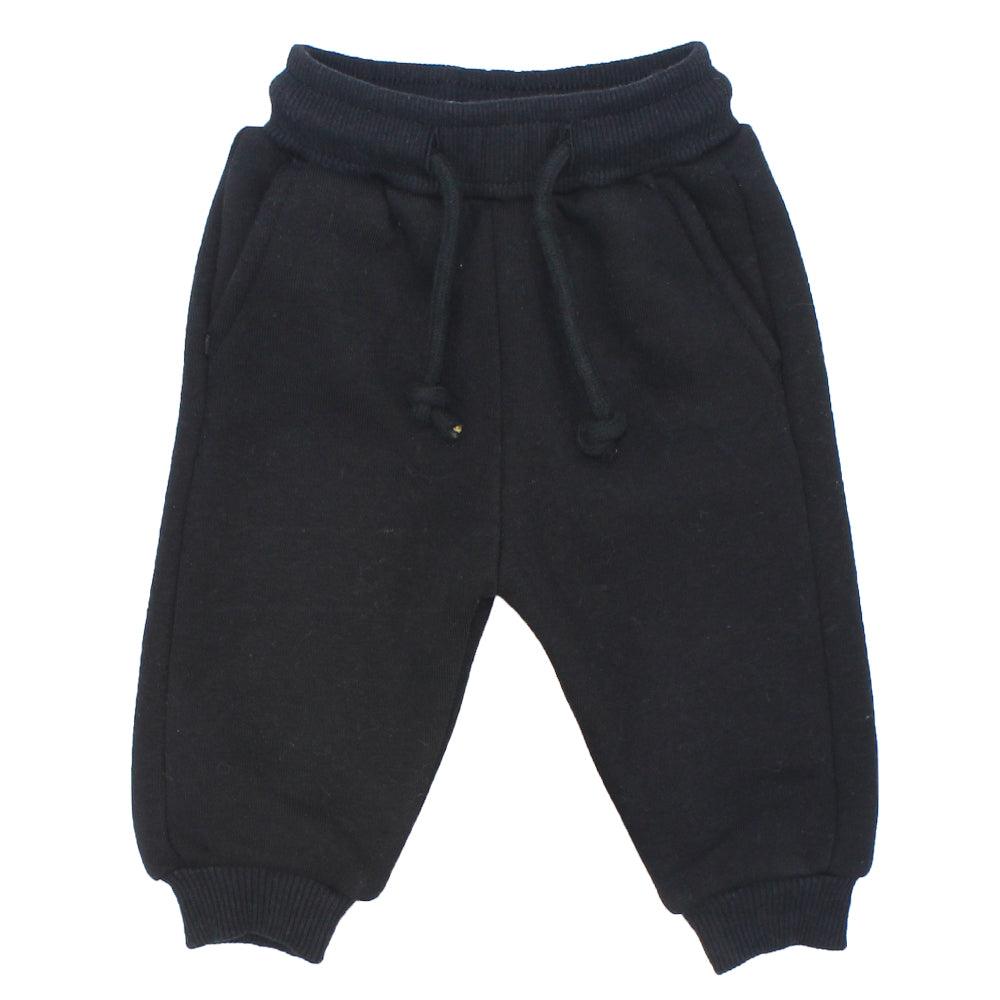 Black Fleeced Sweatpants - Ourkids - Playmore