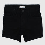 Black Gabardine Shorts - Ourkids - Playmore