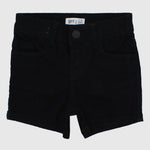 Black Gabardine Shorts - Ourkids - Playmore