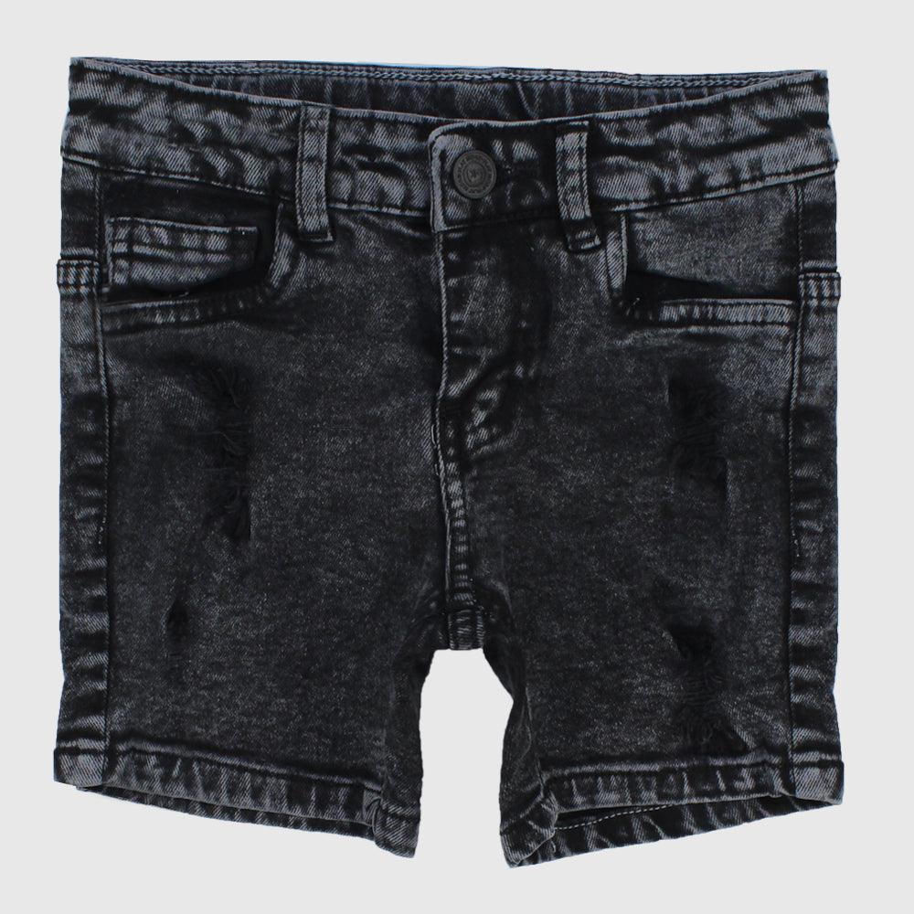 Black Jean Shorts - Ourkids - Playmore