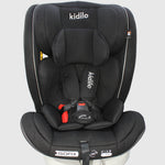 Black Kidilo 360 Spin Isofix Car Seat - Ourkids - Kidilo