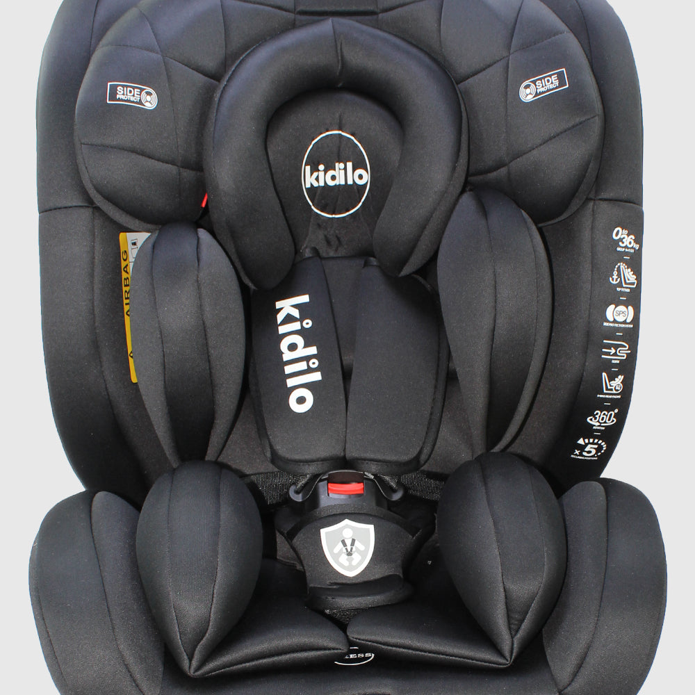 Black Kidilo Car seat Isofix - Ourkids - Kidilo