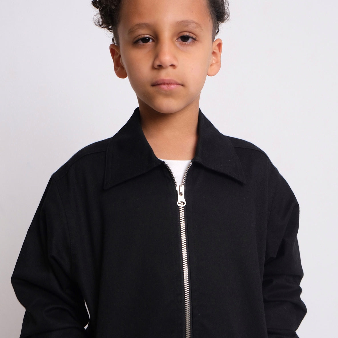 Black Long-Sleeved Jacket - Ourkids - Playmore