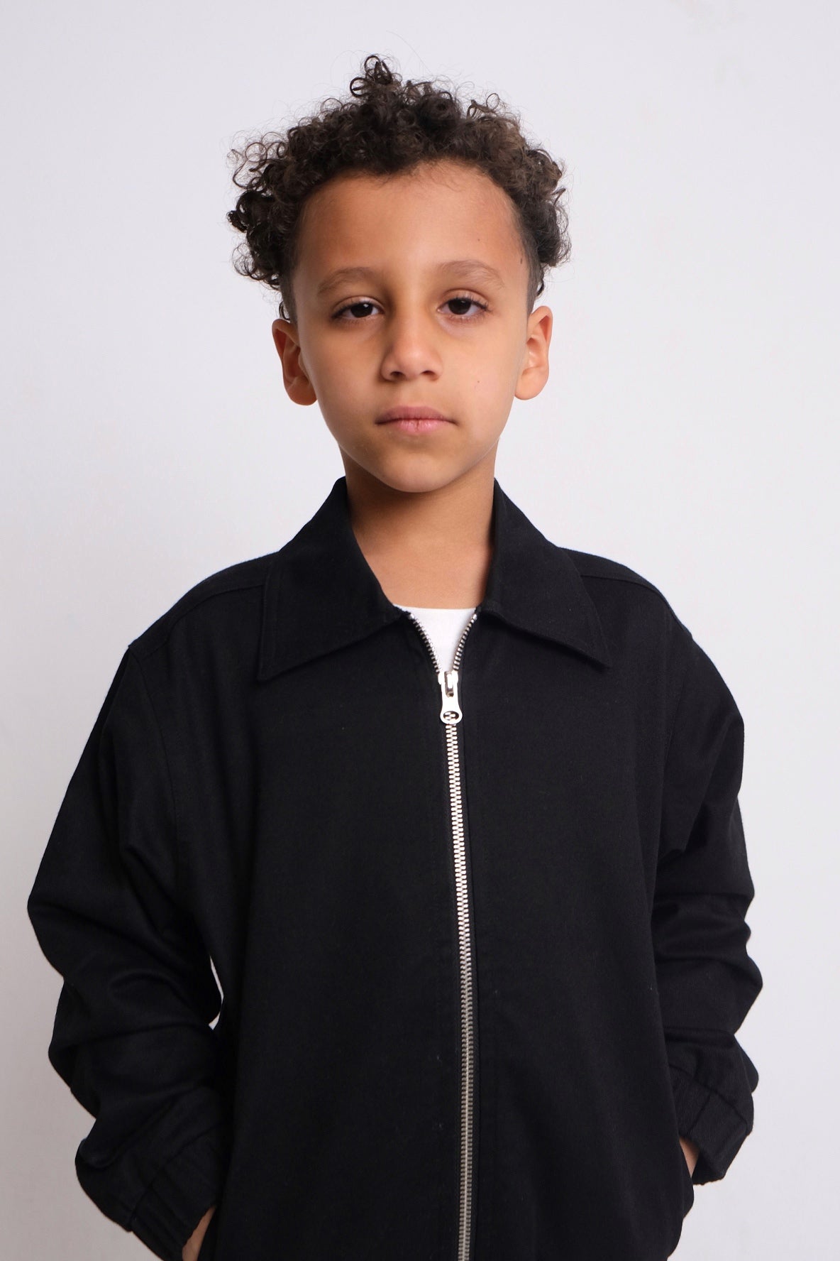 Black Long-Sleeved Jacket - Ourkids - Playmore