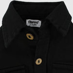 Black Long-Sleeved Overshirt - Ourkids - Playmore