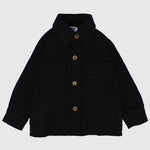 Black Long-Sleeved Overshirt - Ourkids - Playmore