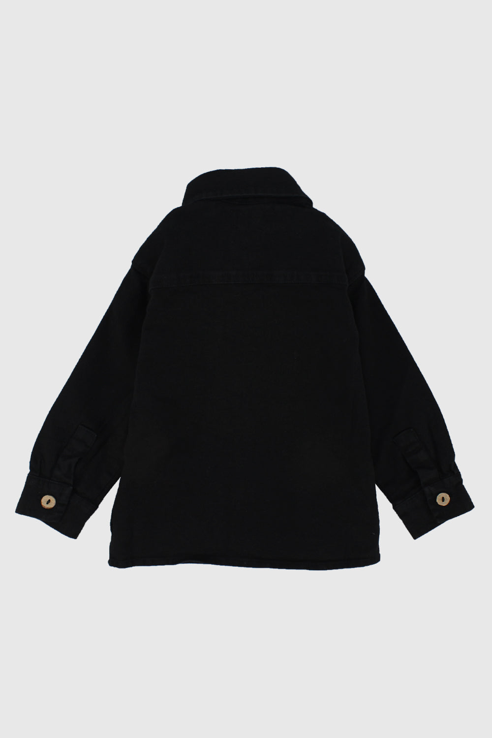 Black Long-Sleeved Overshirt - Ourkids - Playmore