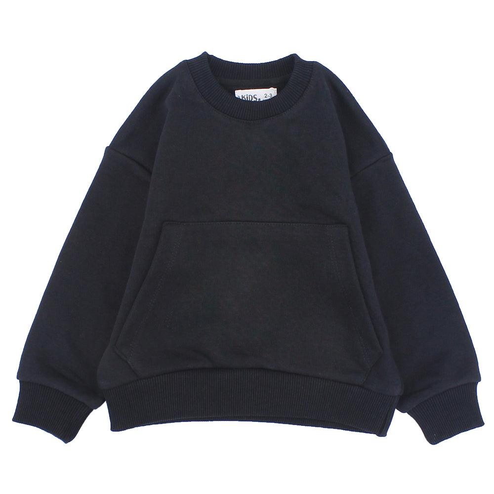 Black Long-Sleeved Sweatshirt - Ourkids - Ourkids