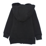 Black Long-Sleeved Zip-Up Hoodie - Ourkids - Ourkids