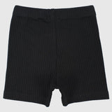 Black Ribbed Shorts - Ourkids - Playmore