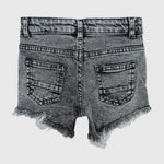 Black Ripped Jean Shorts - Ourkids - Playmore