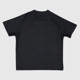 Black Short-Sleeved Rash Guard - Ourkids - Playmore