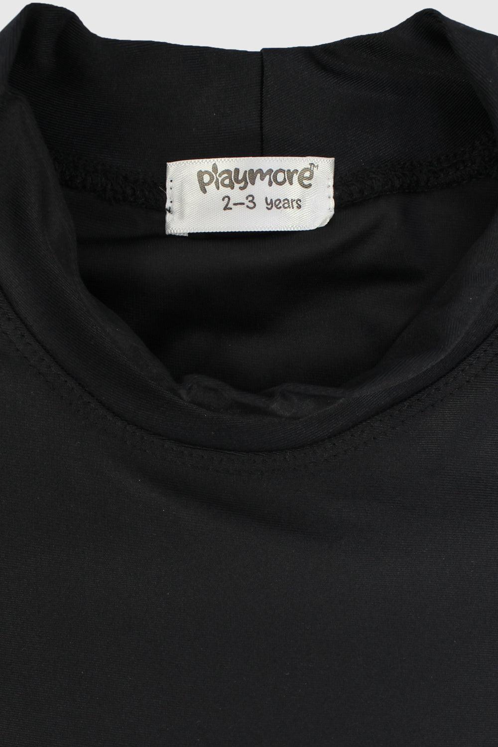 Black Short-Sleeved Rash Guard - Ourkids - Playmore