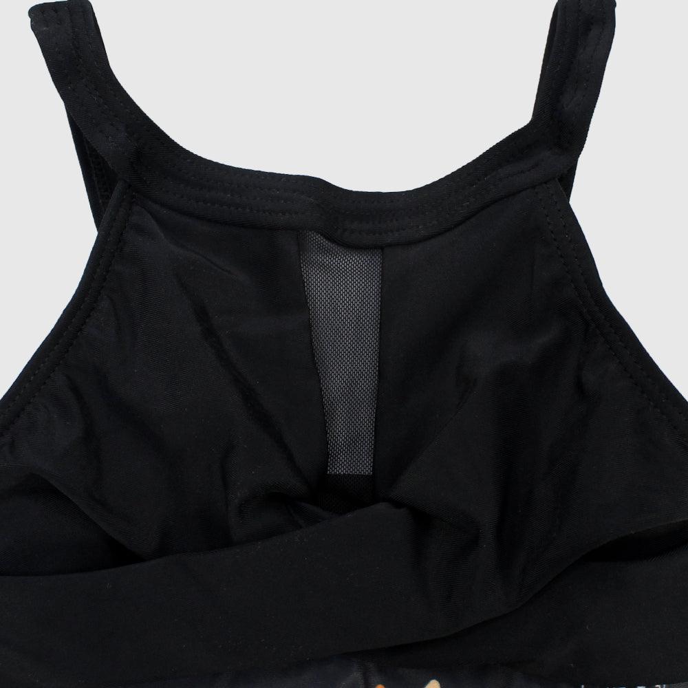 Black Sleeveless Swim Suit - Ourkids - Global