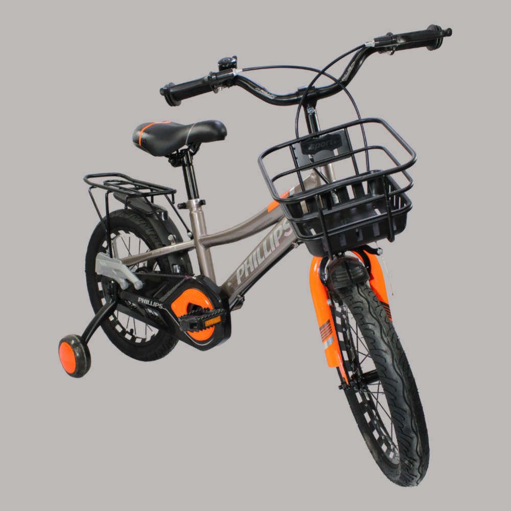 Black/Orange 16 Inches Bicycle - Ourkids - OKO