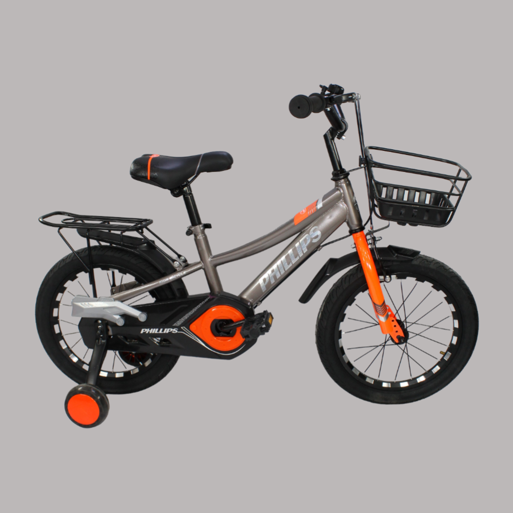 Black/Orange 16 Inches Bicycle - Ourkids - OKO