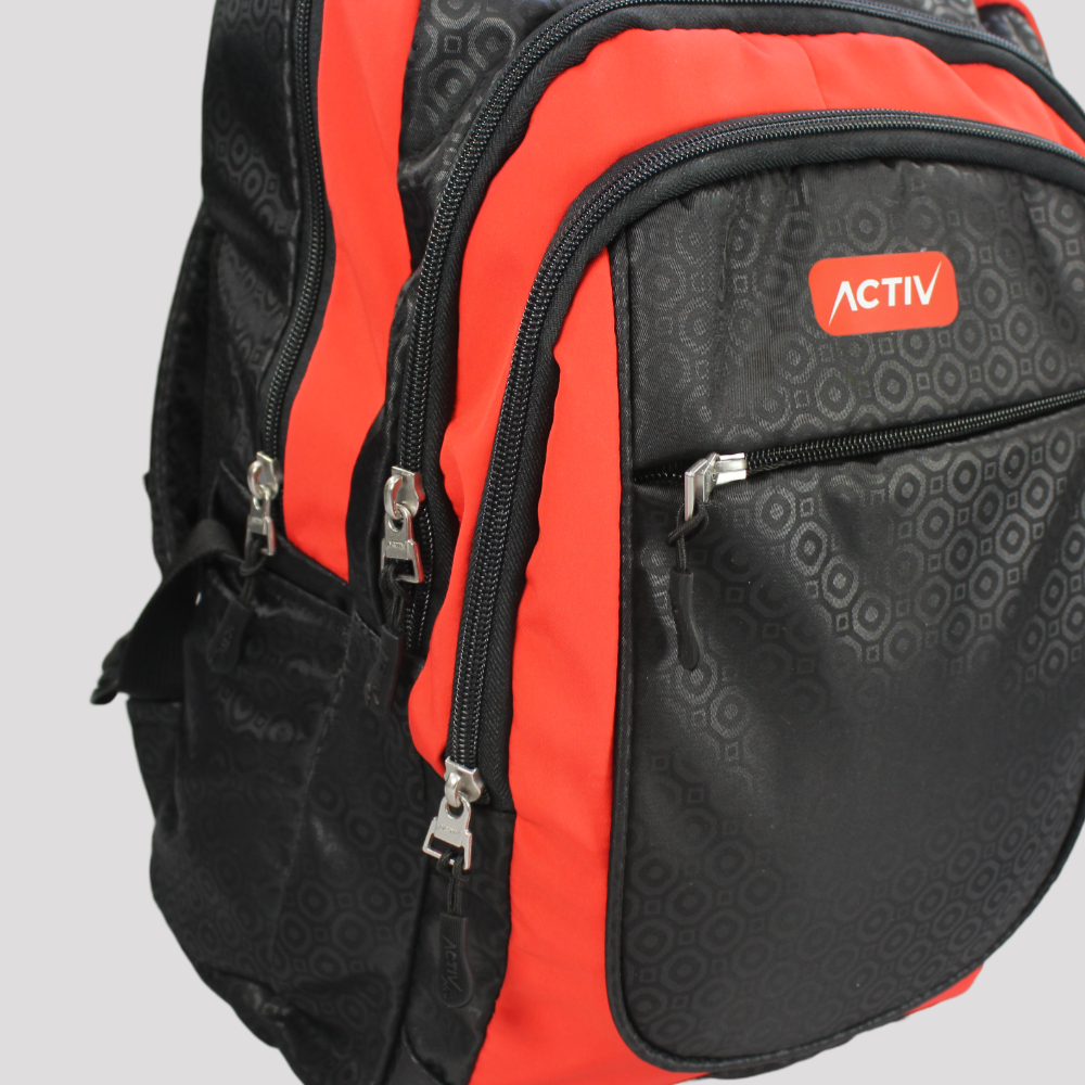 Black/Orange Laptop Backpack - Ourkids - Activ