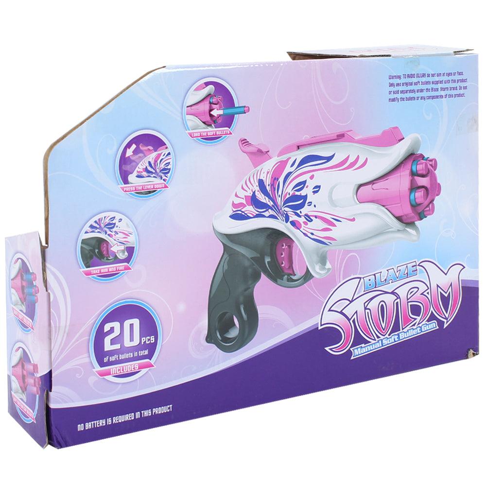 Blaze Storm Pink Manual Soft Bullet Gun - Ourkids - OKO