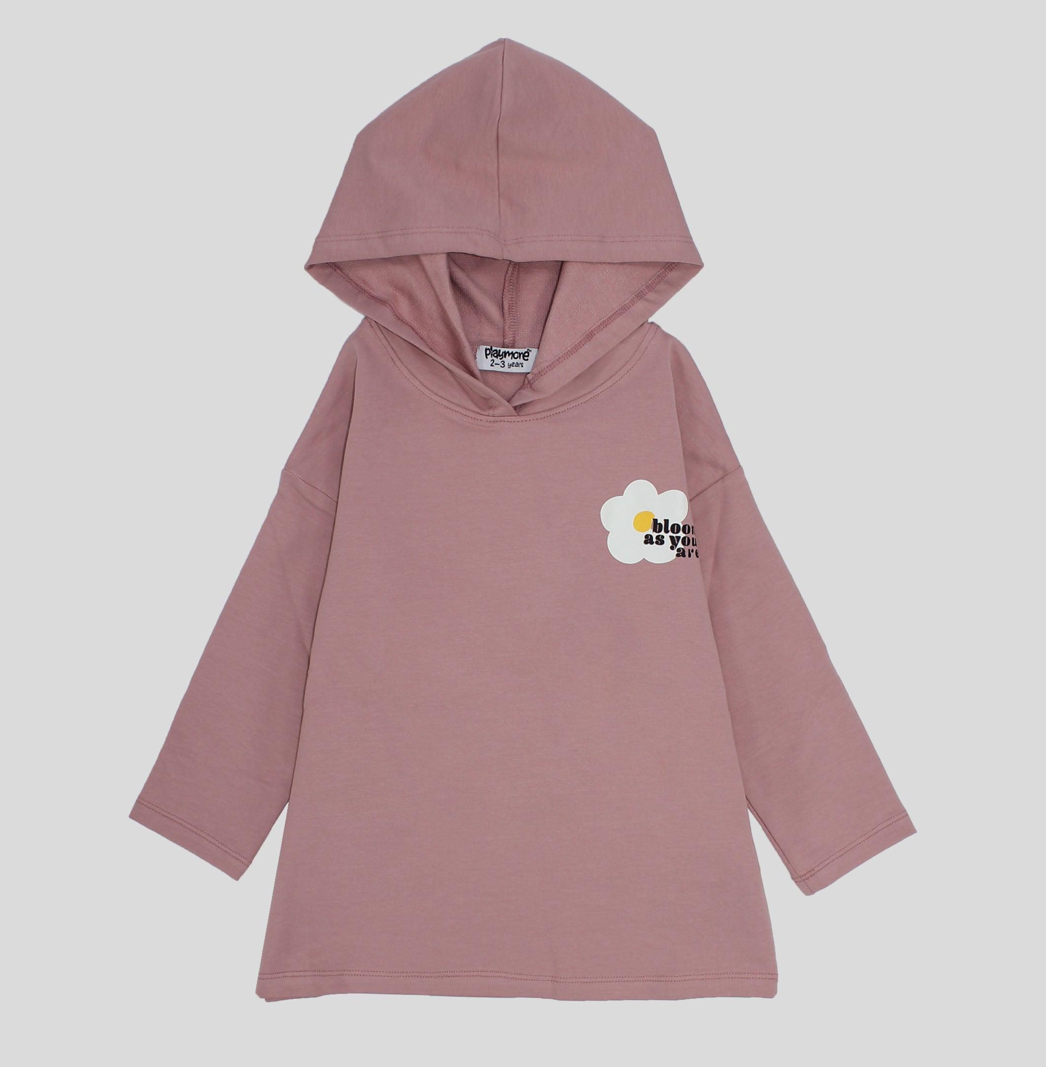Blooming Long-Sleeved Hooded T-shirt - Ourkids - Playmore