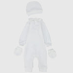 Blossom Bear Long-Sleeved Baby Footless Onesie With Cap & Gloves - Ourkids - Berceau