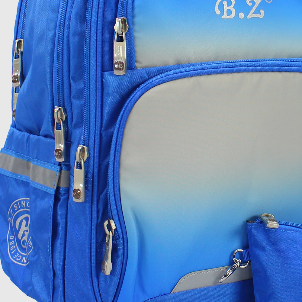 Blue 20 Inches Backpack + Pencil Case - Ourkids - B.Z.