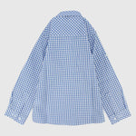 Blue Checkered Long-Sleeved Shirt - Ourkids - Pompelo