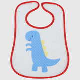 Blue Dino Bib - Ourkids - Bella Bambino