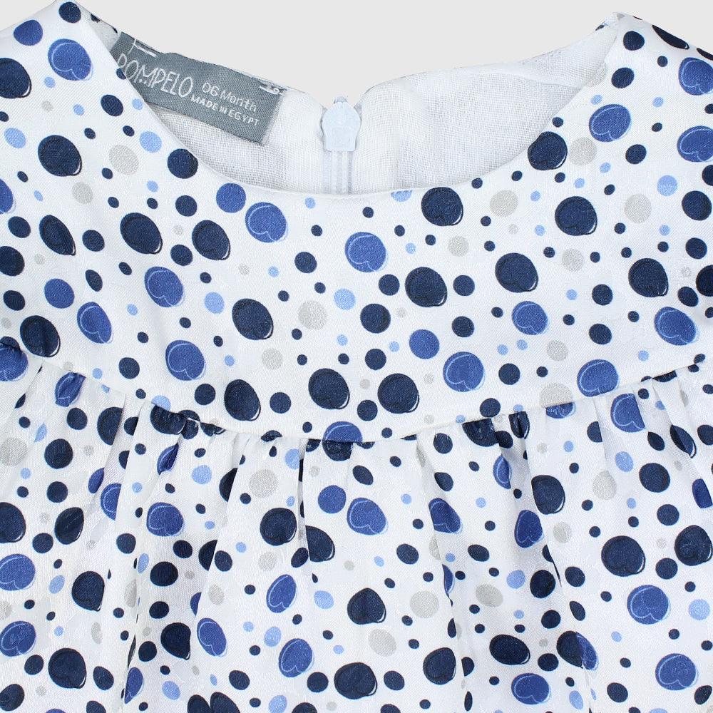 Blue Dotted Sleeveless Dress - Ourkids - Pompelo