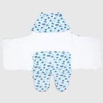 Blue Elephants Baby Swaddle - Ourkids - Junior