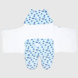 Blue Elephants Baby Swaddle - Ourkids - Junior