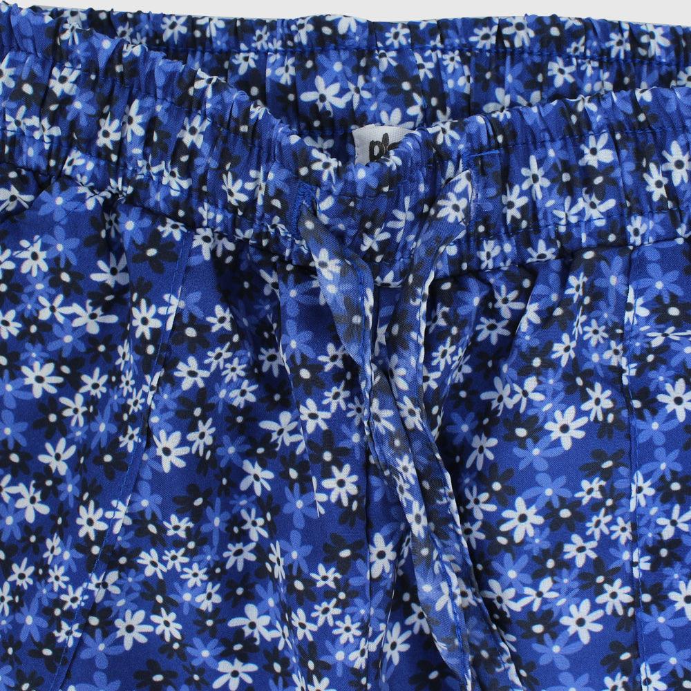 Blue Floral Comfy Pants - Ourkids - Playmore