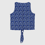 Blue Floral Sleeveless Blouse - Ourkids - Playmore