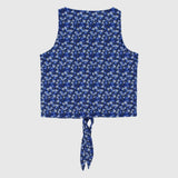 Blue Floral Sleeveless Blouse - Ourkids - Playmore