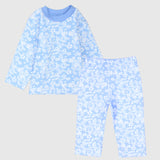 Blue Flowery Long-Sleeved Pajama - Ourkids - Al Sayad