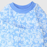 Blue Flowery Long-Sleeved Pajama - Ourkids - Al Sayad