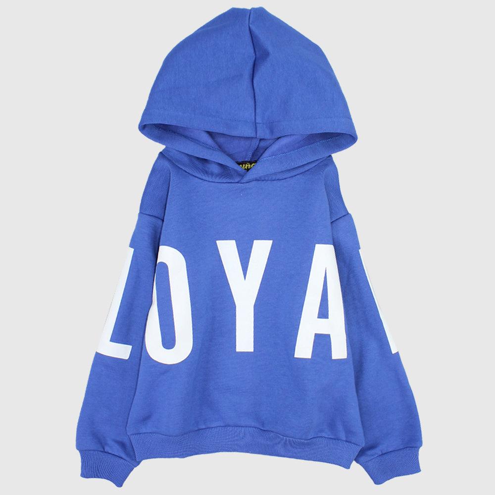 Blue Long-Sleeved Fleeced Hoodie - Ourkids - Nina Kids