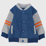 Blue Long-Sleeved Fleeced Jacket - Ourkids - Pompelo