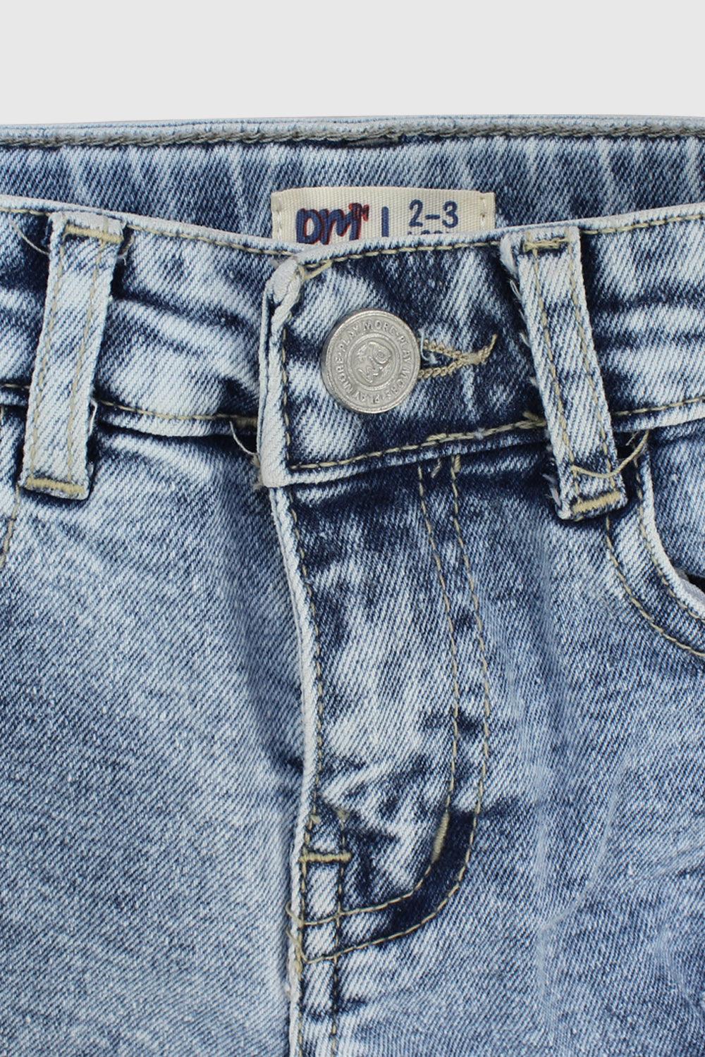 Blue Ripped Jean Shorts - Ourkids - Playmore