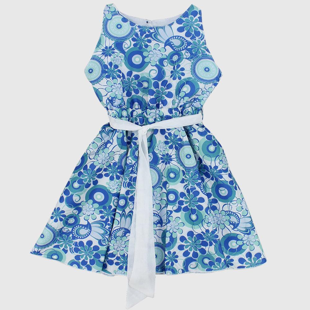 Blue Sleeveless Dress - Ourkids - Pompelo