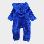 Blue Teddy Fleeced Hooded Onesie - Ourkids - Ourkids