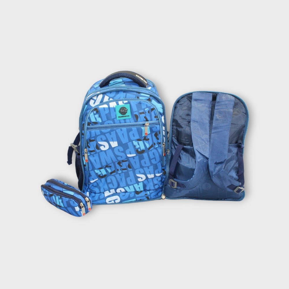 Bluish 20 Inches School Set - Ourkids - Golden Bag