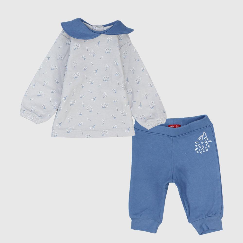 Bluish Long-Sleeved Pajama - Ourkids - Junior