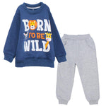 Born Wild Long-Sleeved Fleeced Pajama - Ourkids - JOKY