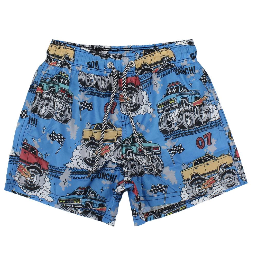 Boy's Monster Trucks Swimsuit - Ourkids - I.Wear